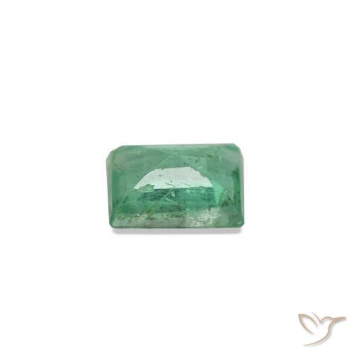Esmeralda verde natural 0,15ct, baguete, SI
