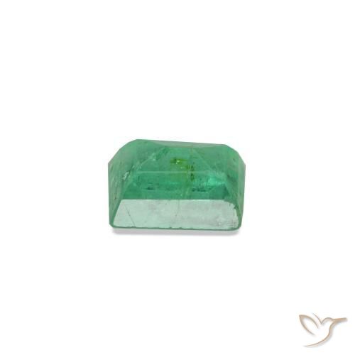 Esmeralda verde natural 0,11ct, baguete, SI