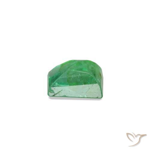Esmeralda verde natural 0,13ct, baguete, SI