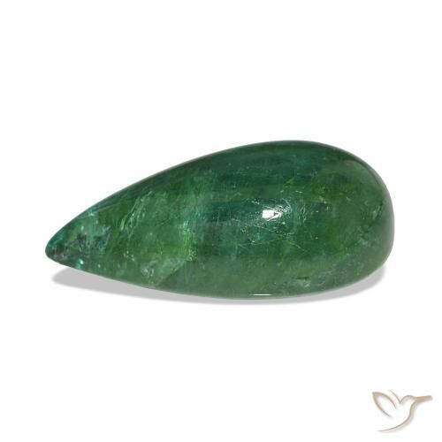Esmeralda Verde médio Natural 9.82ct, Formato de pêra, Transparente