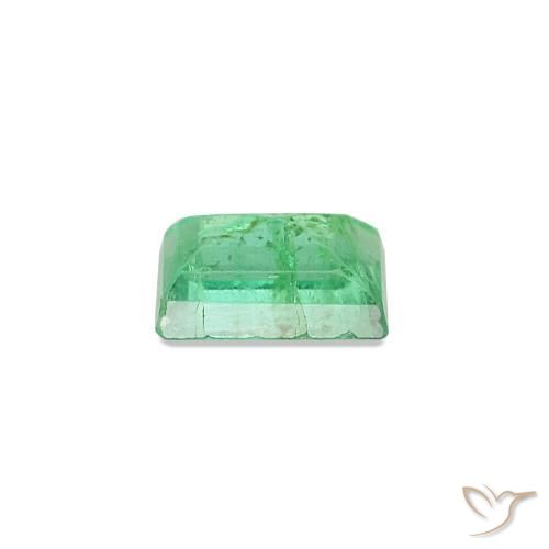 Esmeralda verde elétrico Natural 0.15ct, baguete, VS-SI