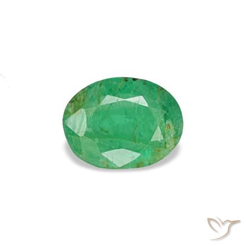 Esmeralda Verde médio Natural 0.29ct, Corte Oval, SI