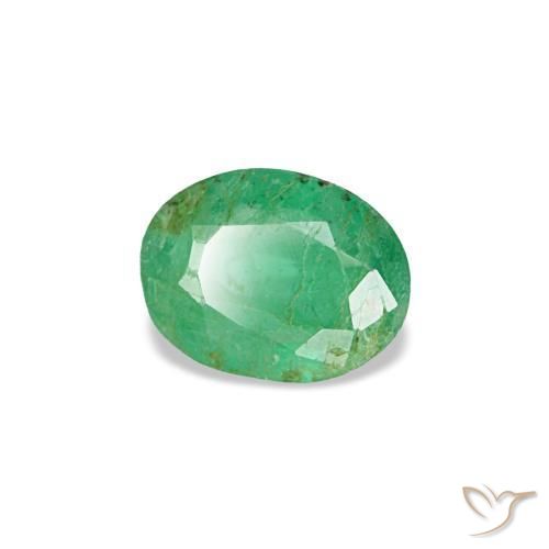 Esmeralda Verde médio Natural 0.29ct, Corte Oval, SI