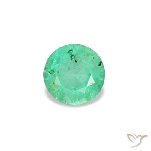 0.16ct verde esmeralda, redondo, SI