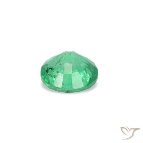 Esmeralda verde natural 0,16ct, corte redondo, SI