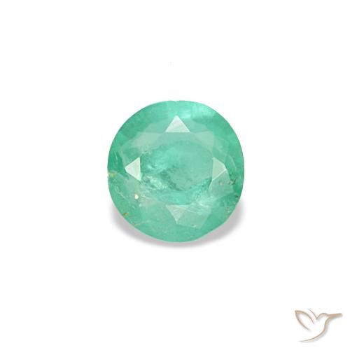 0.16ct verde esmeralda, redondo, SI