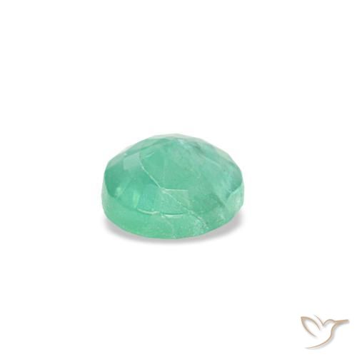 Esmeralda verde natural 0,16ct, corte redondo, SI