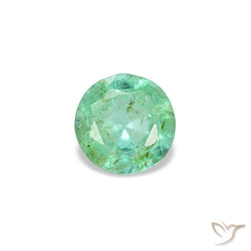Esmeralda verde natural 0,18ct, corte redondo, VS-SI