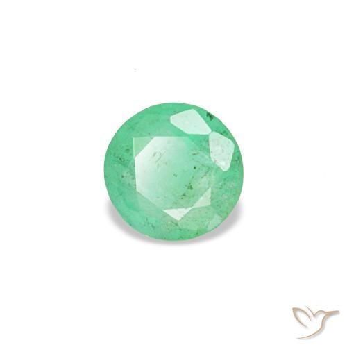 Esmeralda verde natural 0,17ct, corte redondo, VS-SI