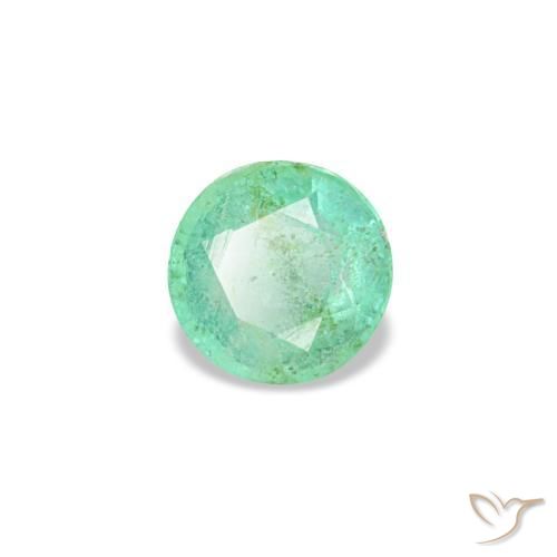 Esmeralda verde natural 0,17ct, corte redondo, VS-SI