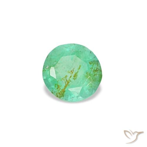 Esmeralda verde natural 0,17ct, corte redondo, VS-SI