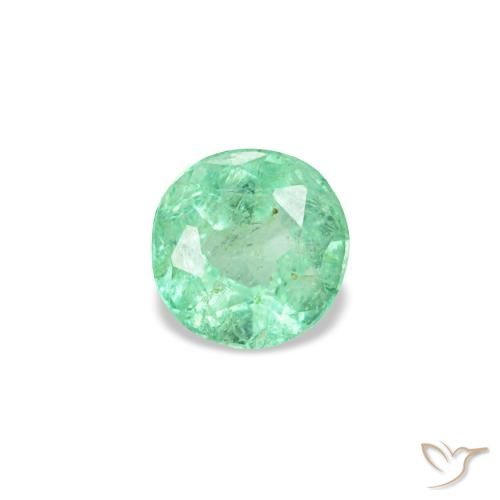 Esmeralda verde natural 0,19ct, corte redondo, VS-SI