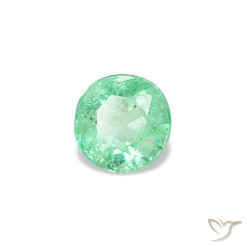 Esmeralda verde natural 0,19ct, corte redondo, VS-SI