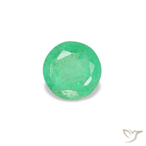 0.19ct verde esmeralda, redondo, VS-SI