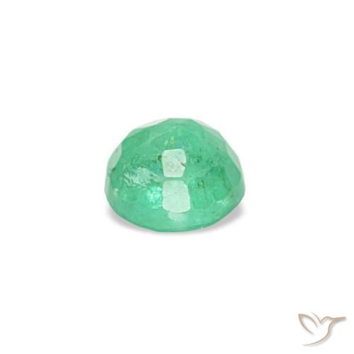 Esmeralda verde natural 0,19ct, corte redondo, VS-SI