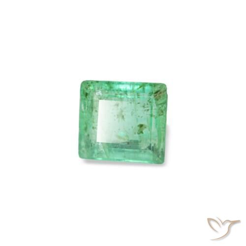 Esmeralda verde natural 0,15ct, baguete, SI
