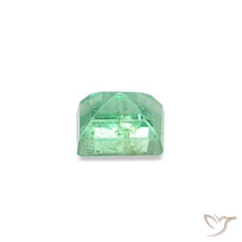Esmeralda verde natural 0,12ct, quadrado, VS-SI