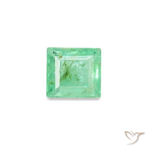 Esmeralda verde natural 0,14ct, baguete, SI