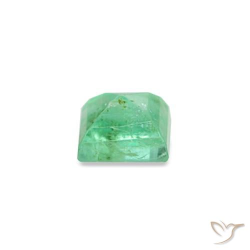 Esmeralda verde natural 0,14ct, baguete, SI