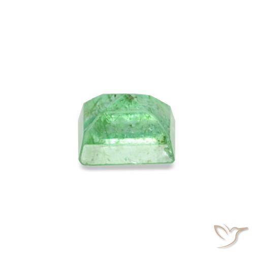Esmeralda verde natural 0,14ct, baguete, SI