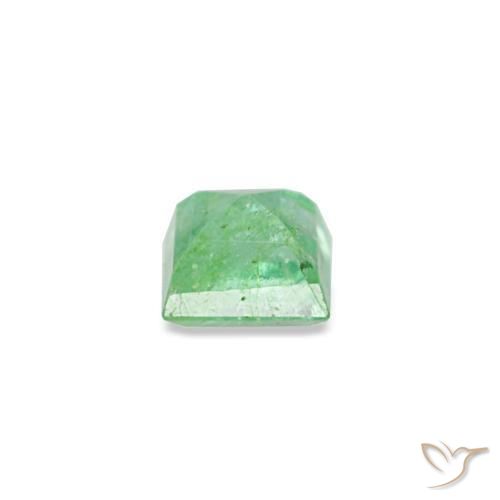 Esmeralda verde natural 0,09ct, quadrado, SI