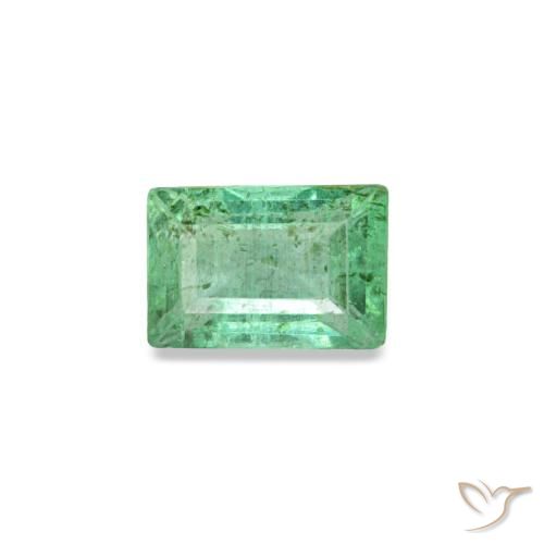 Esmeralda verde natural 0,17ct, baguete, SI