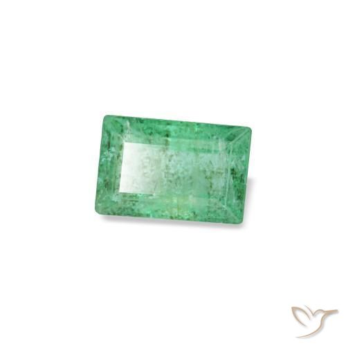 Esmeralda verde natural 0,16ct, baguete, SI