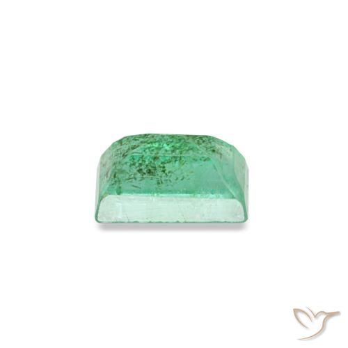 Esmeralda verde natural 0,16ct, baguete, SI