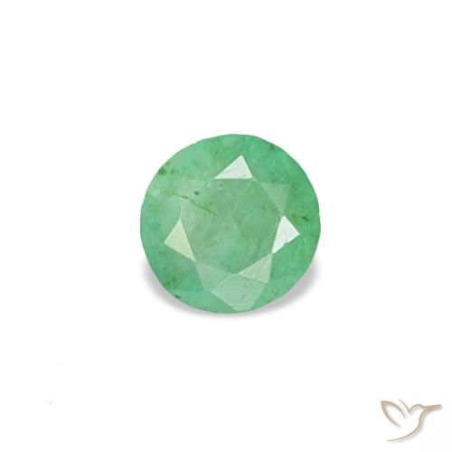 0.18ct verde esmeralda, redondo, VS-SI