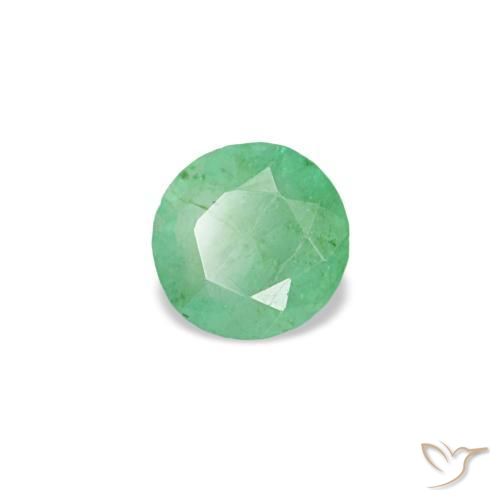 Esmeralda verde natural 0,18ct, corte redondo, VS-SI
