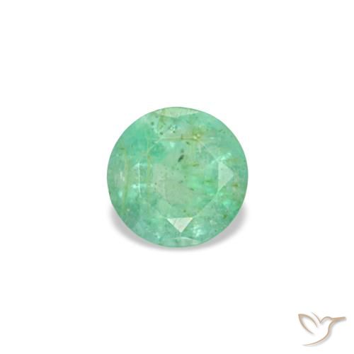Esmeralda verde natural 0,17ct, corte redondo, VS-SI