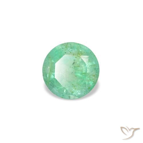 Esmeralda verde natural 0,17ct, corte redondo, VS-SI