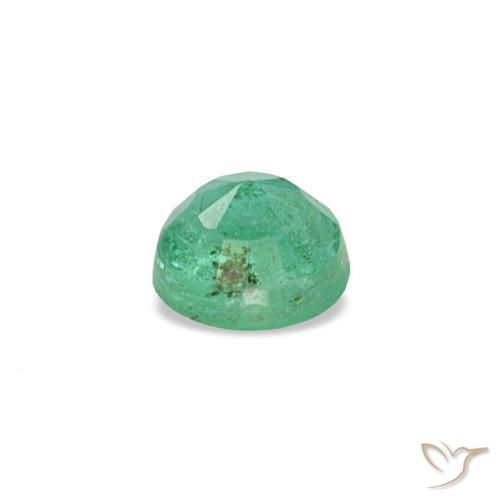 Esmeralda verde natural 0,19ct, corte redondo, VS-SI