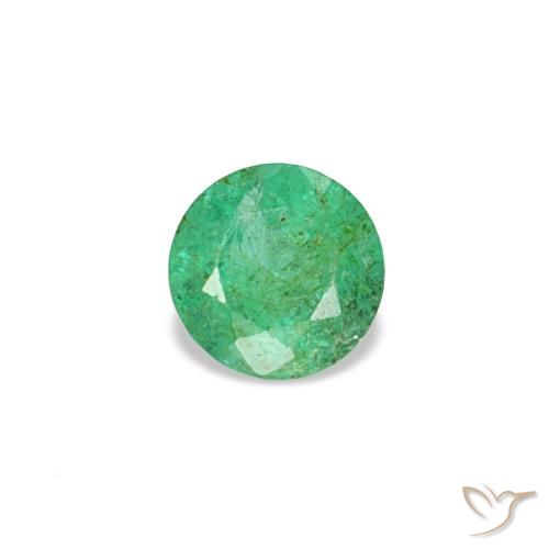 0.16ct verde esmeralda, redondo, VS-SI