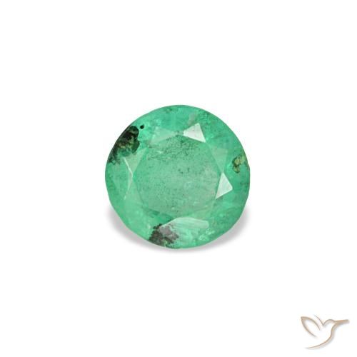 0.18ct verde esmeralda, redondo, VS-SI