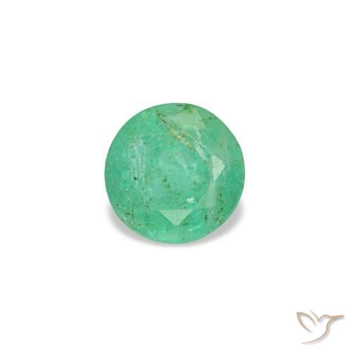 Esmeralda verde natural 0,17ct, corte redondo, VS-SI