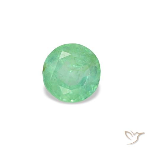 Esmeralda verde natural 0,17ct, corte redondo, VS-SI