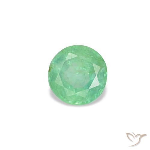 Esmeralda verde natural 0,17ct, corte redondo, VS-SI