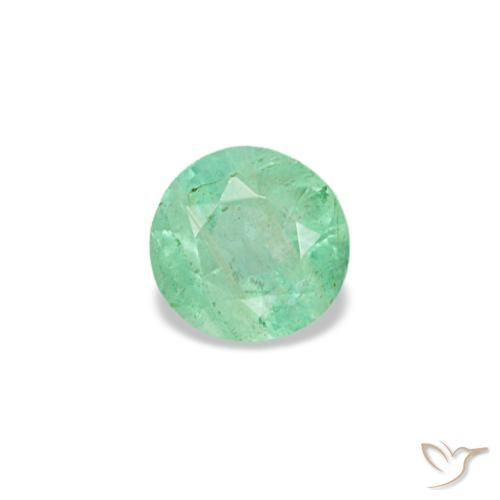 Esmeralda verde natural 0,17ct, corte redondo, VS-SI