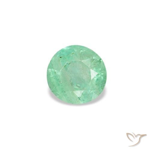 Esmeralda verde natural 0,17ct, corte redondo, VS-SI