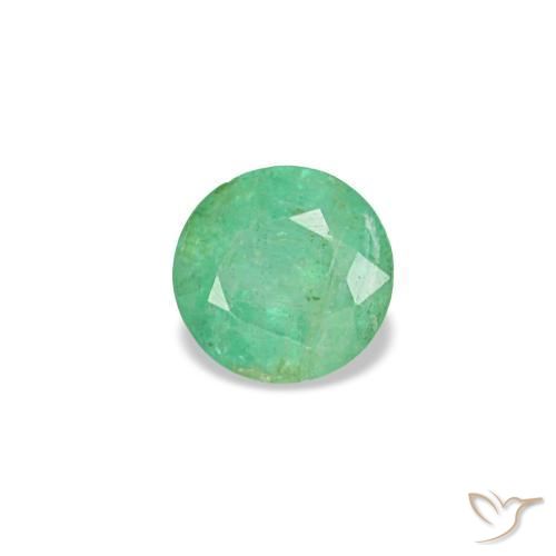 Esmeralda verde natural 0,16ct, corte redondo, VS-SI