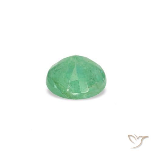 Esmeralda verde natural 0,16ct, corte redondo, VS-SI