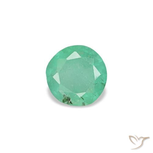 0.17ct verde esmeralda, redondo, VS-SI