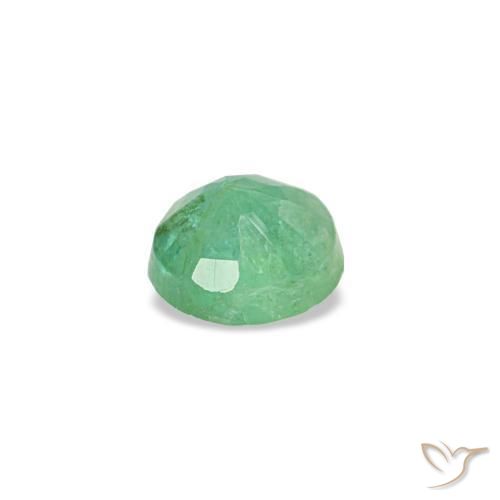 Esmeralda verde natural 0,17ct, corte redondo, VS