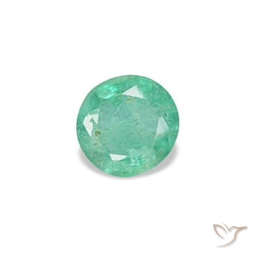 Esmeralda verde natural 0,17ct, corte redondo, VS-SI
