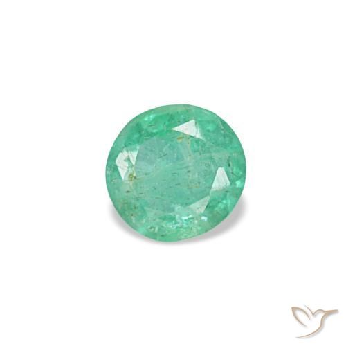 Esmeralda verde natural 0,17ct, corte redondo, VS-SI
