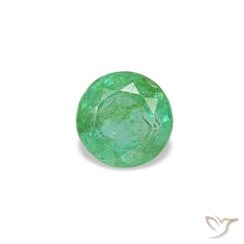 Esmeralda verde natural 0,17ct, corte redondo, VS-SI