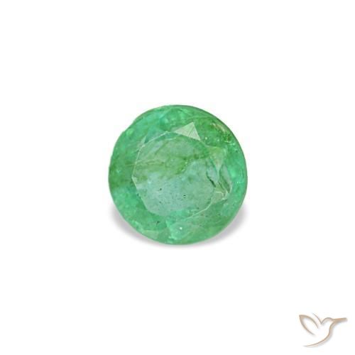 Esmeralda verde natural 0,17ct, corte redondo, VS-SI