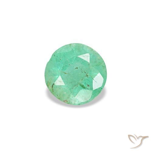 Esmeralda verde natural 0,17ct, corte redondo, VS-SI