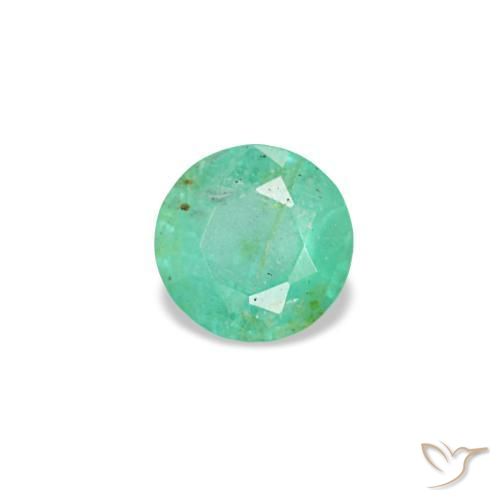 Esmeralda verde natural 0,17ct, corte redondo, VS-SI